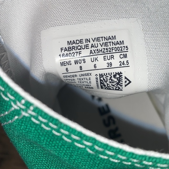 Converse Green and White High-Top Sneakers - Picture 7 of 10